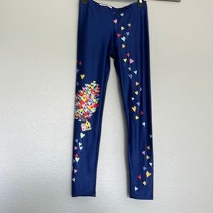 Pixar Up Inspired Blue Leggings Size Medium